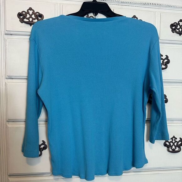 Y2K Eddie Bauer Lightweight Ribbed Top - Picture 3 of 16